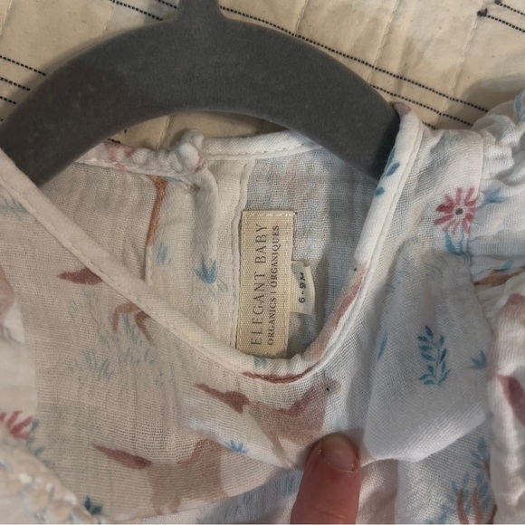 Elegant Baby Organic Muslin Jumpsuit Size 6-9 months - Picture 2 of 5